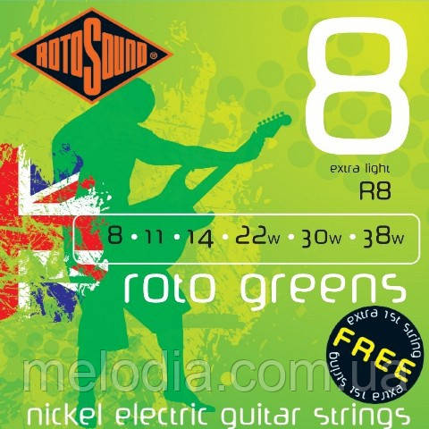 Струни для електрогітари Струни для електрогітари Rotosound R8