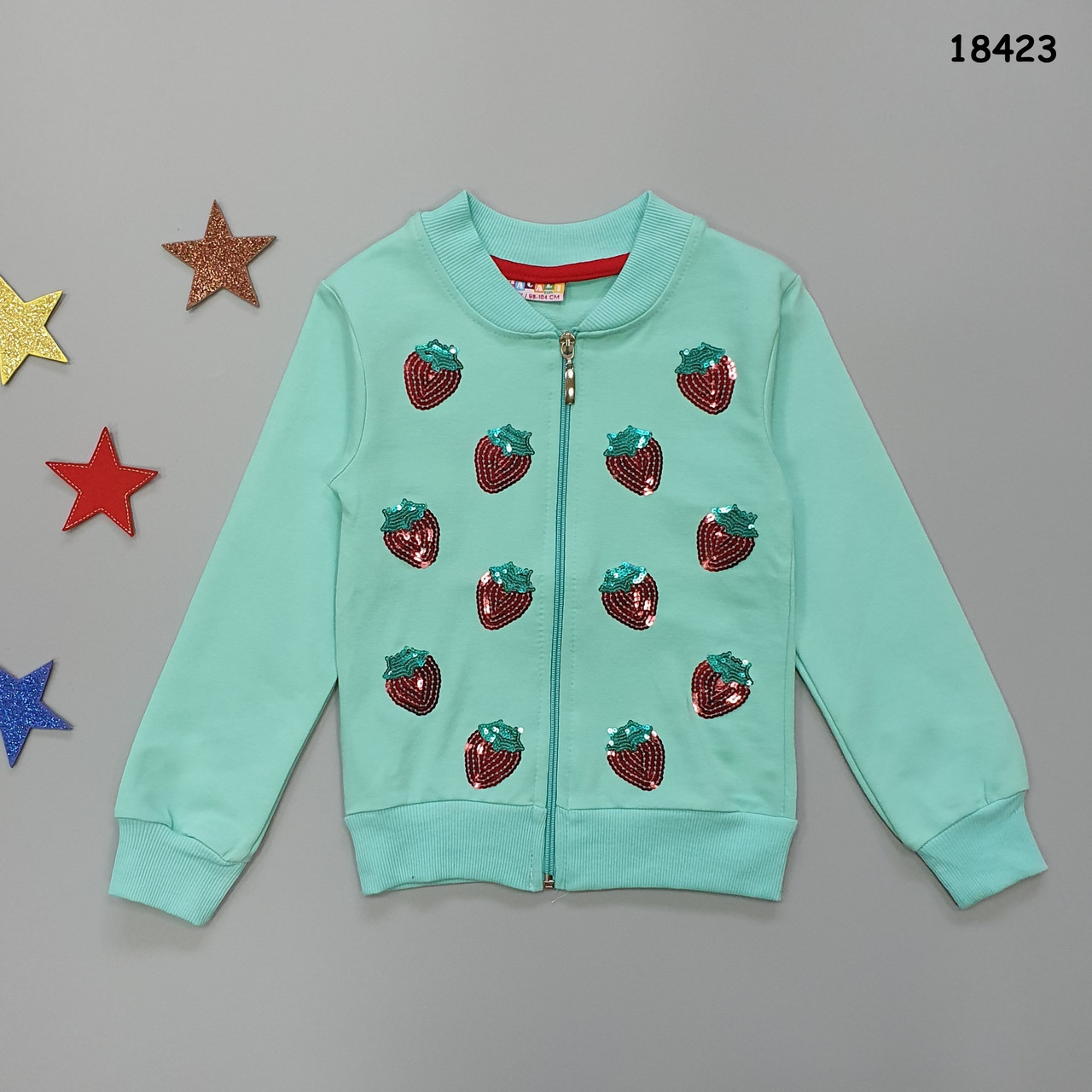 Кофта "Полунички" для дівчинки. 98-104 см