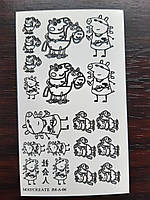 Тату дитячі "Свинка Пеппа" - розмір наклейки 10*6см