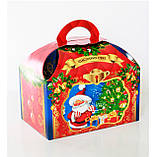 Новорічна упаковка для цукерок Скринька червона 700 г. Н17, фото 4