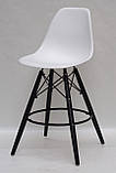 Полубарный стілець Nik BK Eames, білий, фото 2