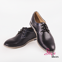 Туфлі чоловічі шкіряні синього кольору в стилі оксфордів “Style Shoes”, фото 6