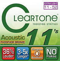 Струны для акустической гитары CLEARTONE 7411 Custom Light 11-52