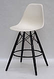 Полубарный стілець Nik BK Eames, молочний, фото 2