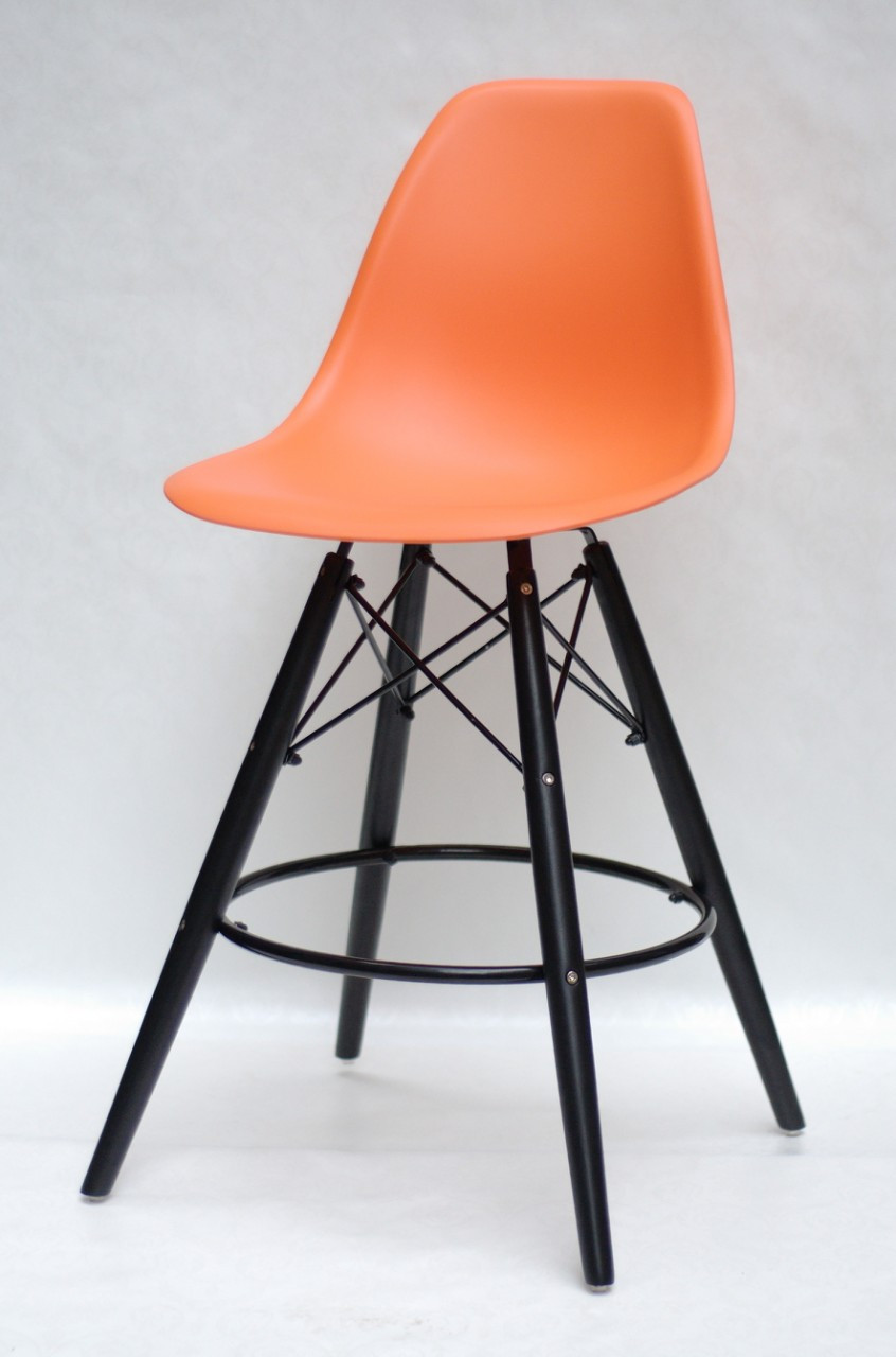 Полубарный стілець Nik BK Eames, помаранчевий