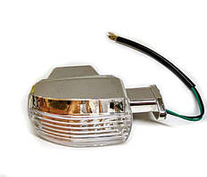 Поворот на мопед Delta прямокутний хромований