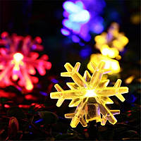 Новогодняя светодиодная гирлянда Снежинка ( Мультицвет ) 10м. 100ламп.