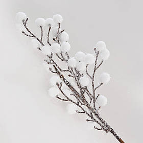 Декоративна гілка з ягодами в снігу, 16 см