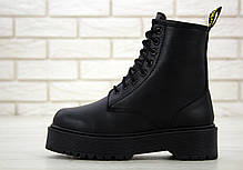 Жіночі черевики Dr.Martens Black mono JADON шкіра, ЗИМА чорні. ТОП Репліка ААА класу., фото 2