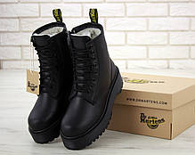 Жіночі черевики Dr.Martens Black mono JADON шкіра, ЗИМА чорні. ТОП Репліка ААА класу., фото 3