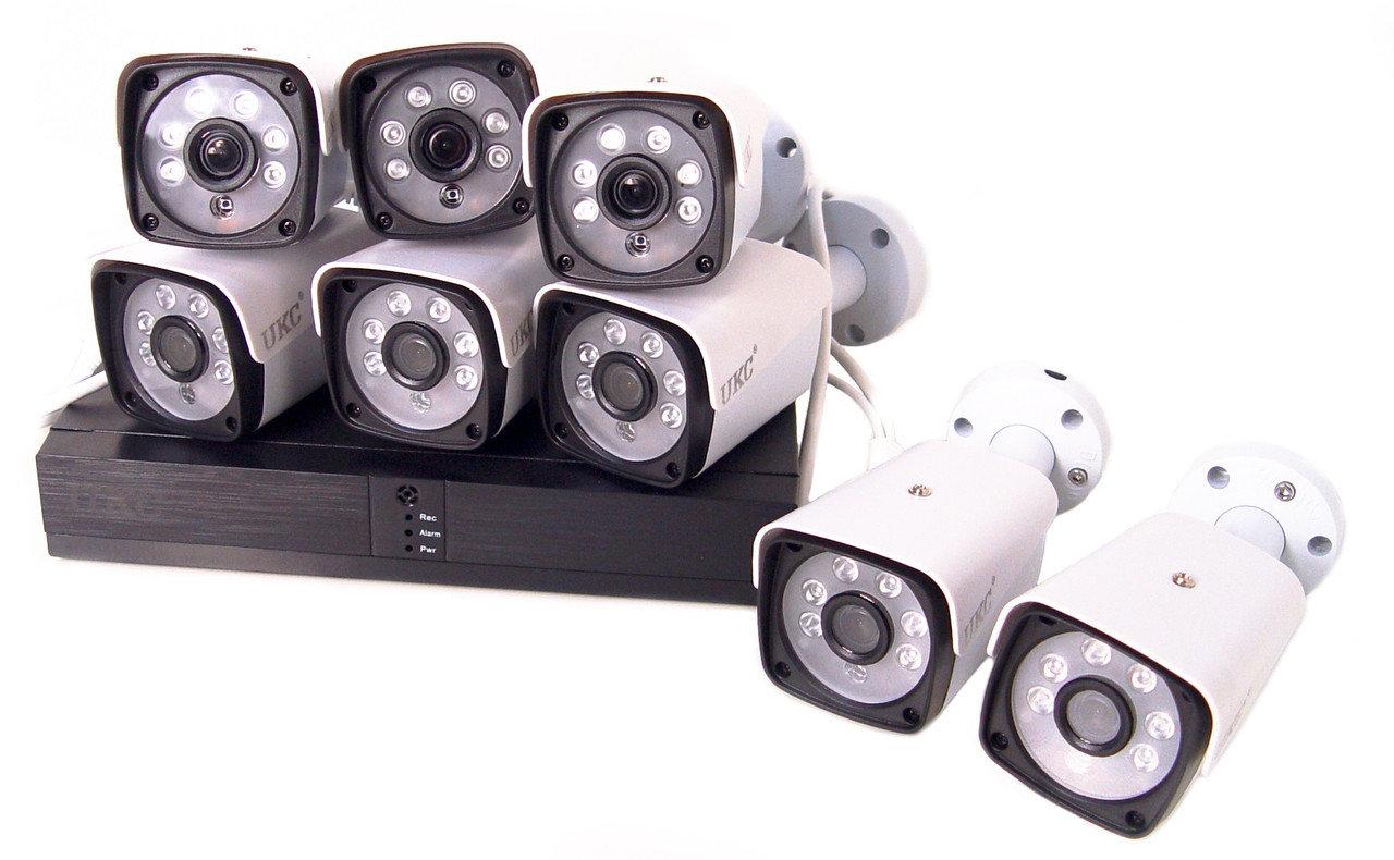 Комплект відеоспостереження бездротовий DVR KIT CAD Full HD UKC 5519 на 8 камер