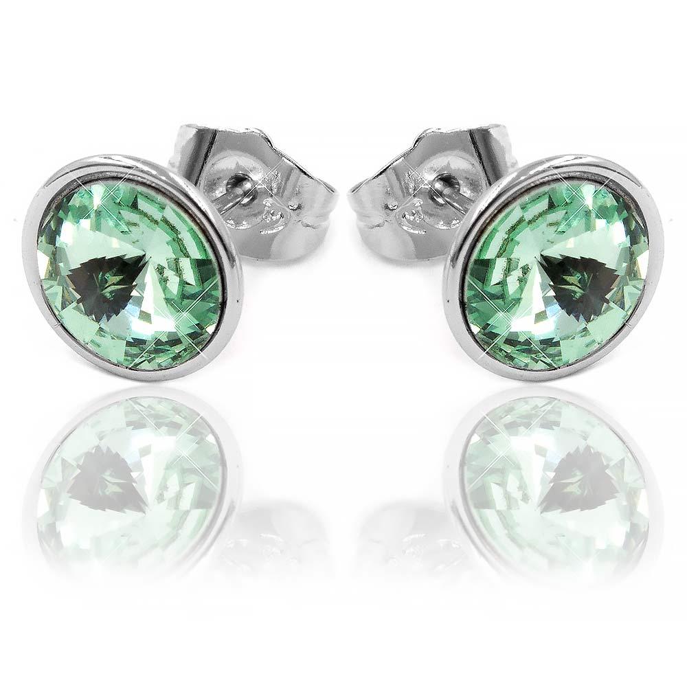 Сережки-цвяшки Swarovski родіум, фото 1