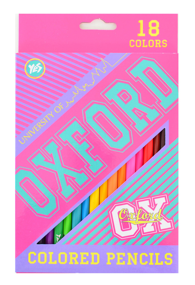 Олівці 18 кол. "Oxford"(pink)