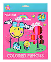 Олівці 24 кол. "Smiley World"(pink)