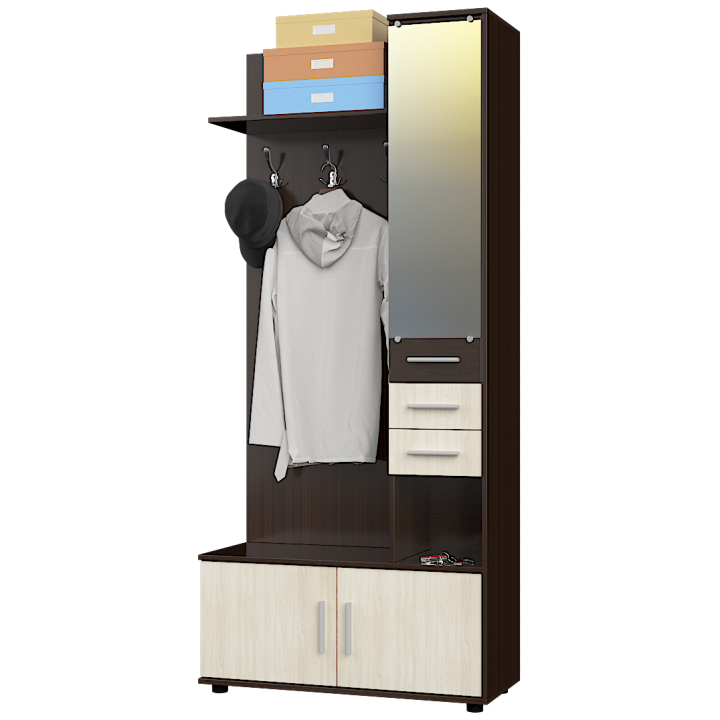 ⭐ Маленькая узкая мини прихожая 90 см в коридор с зеркалом и тумбой для ...