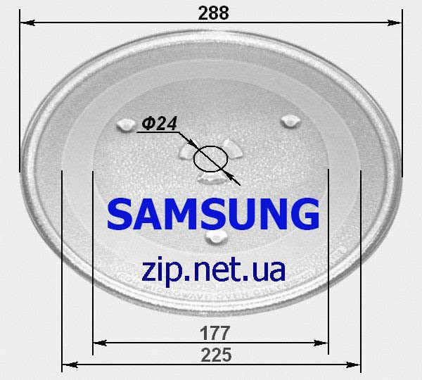 Тарілка для мікрохвильовки 288 мм. Samsung