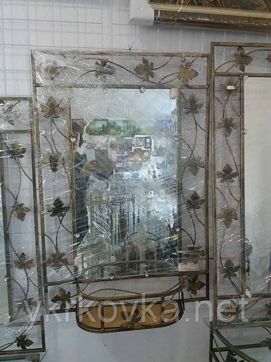 Коване дзеркало велике, з полицею
