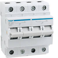 Выключатель (переключатель) ввода резерва Hager I-0-II 250В/63A 1+N 4мод SF263