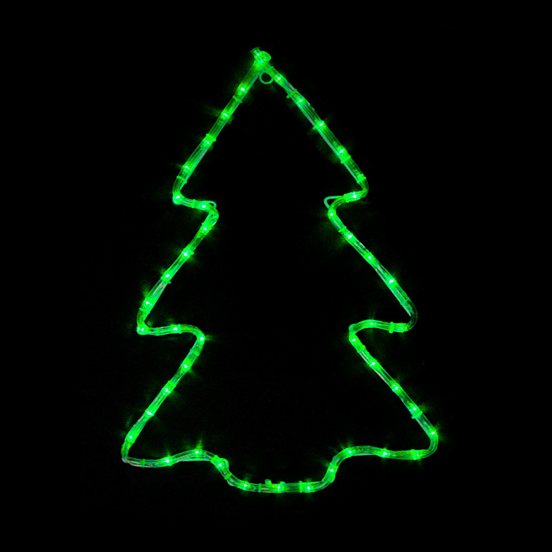 Гірлянда MOTIF Christmas tree Ялинка 60х45см 12 Вт зелена, провід чорний IP44 для вулиці (90012986)