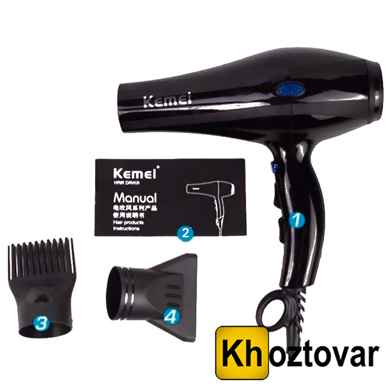 Фен для волосся Kemei KM-3319  ⁇  1200W