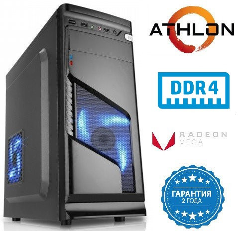 Персональний комп'ютер AMD Athlon 200GE / 8 Gb_DDR4 / SDD_120Gb / HDD_500 RADEON VEGA3_2GB