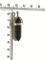 Кулон маятник кристалл (черный агат)