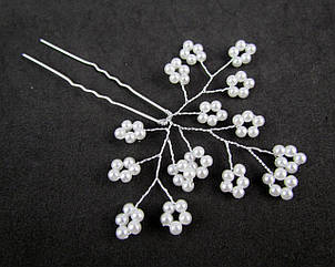 Весільні шпильки для волосся з перлами 12 шт/уп.