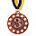 Медаль нагородна зі стрічкою 65 мм срібна, фото 3