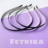 Обруч металевий з атласною стрічкою 5 мм, ЧОРНИЙ