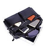 Чоловічий портфель із натуральної шкіри Шкіряний портфель чоловічий Сумка-портфель чоловічий для ноутбука Чорний, фото 8