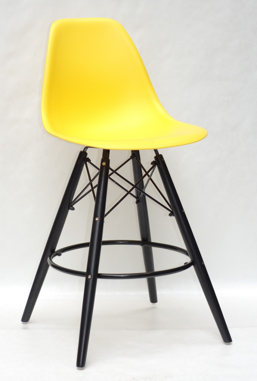 Барний стілець Nik BK Eames, яскраво-жовтий