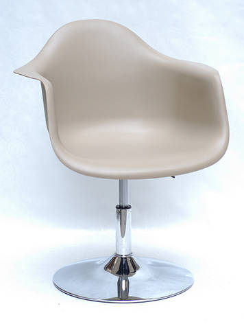 Крісло модерн пластикове на металевій ніжці Leon CH - Base , бежевий 06, фото 2