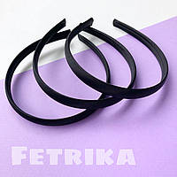 Обруч пластмасовий ЧОРНИЙ обтягнутий атласом, 14 мм