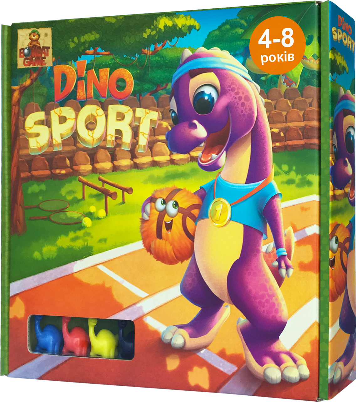 Dino sport Веселі гонки динозаврів / Веселі гонки динозаврів Bombat game 4820172800231, для дітей від 5 років