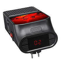 Портативний мініобігрівник імітація каміна з пультом Flame Heater 500 Вт Чорний 152668, фото 6