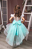 Ошатне бальне плаття коротке зі шлейфом "Рапунцель", фото 4