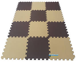 Килимок пазли «Капучино», EVA, 12 елементів, 1920 × 1440 × 10 мм, обладнувач 2,7 м2, щільність 100 кг/м3
