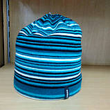 Молодіжна чоловіча шапка-біні Скателін (Skateline) TM LOMAN, колір ліловий, напівкулерт, розмір 56-58, фото 8