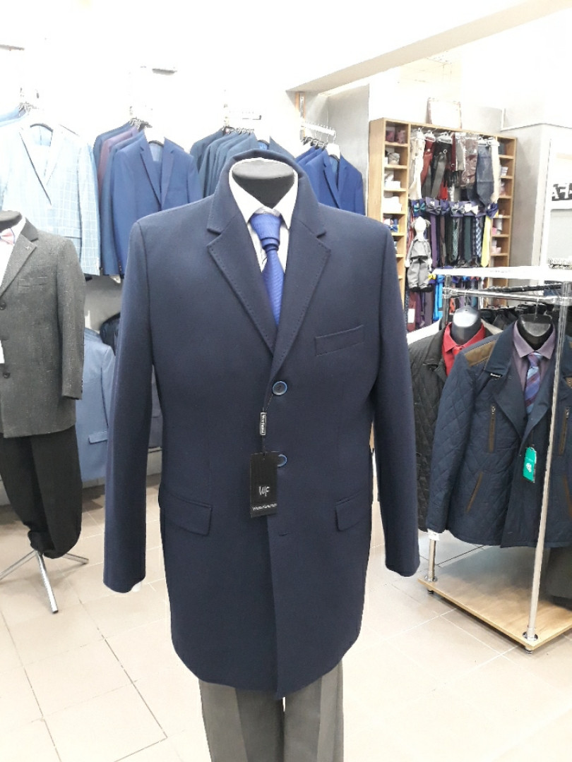 Пальто чоловіче West Fashion модель UM-17 синє