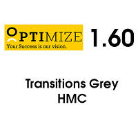 Линзы для Очков "OPTIMIZE" Single Vision OPTIMIZE 1.6 TRANSITIONS® Grey HMC - Фотохромные - Израиль