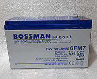 Аккумуляторы свинцово кислотные BOSSMAN profi 12v7a