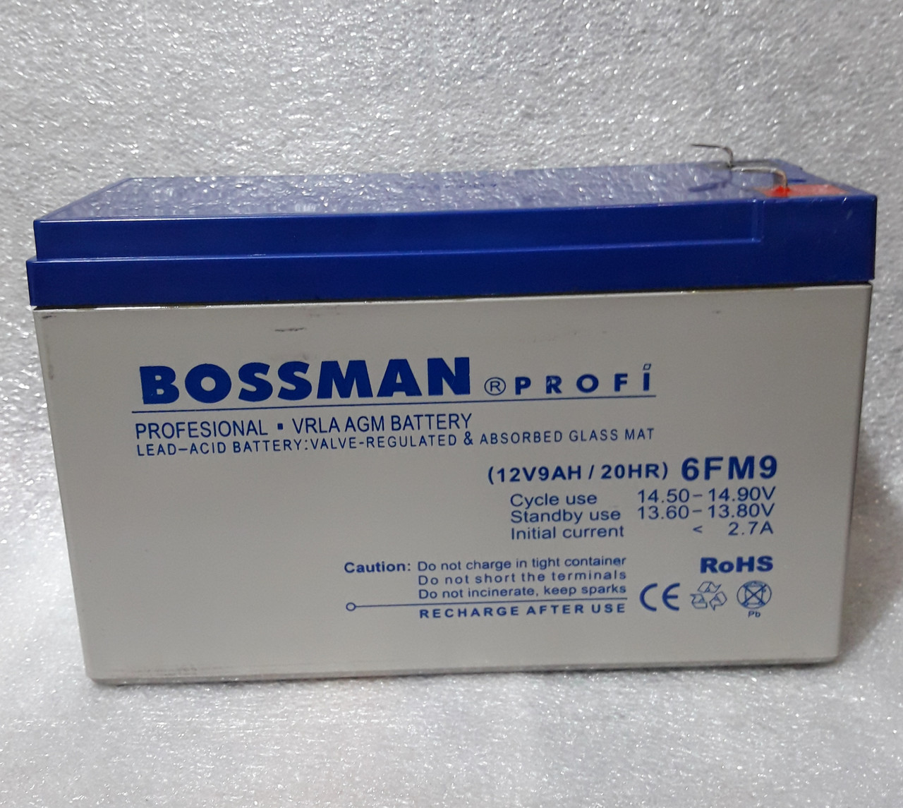 Аккумуляторы свинцово кислотные BOSSMAN profi 12v9a - фото 1 - id-p1066201253