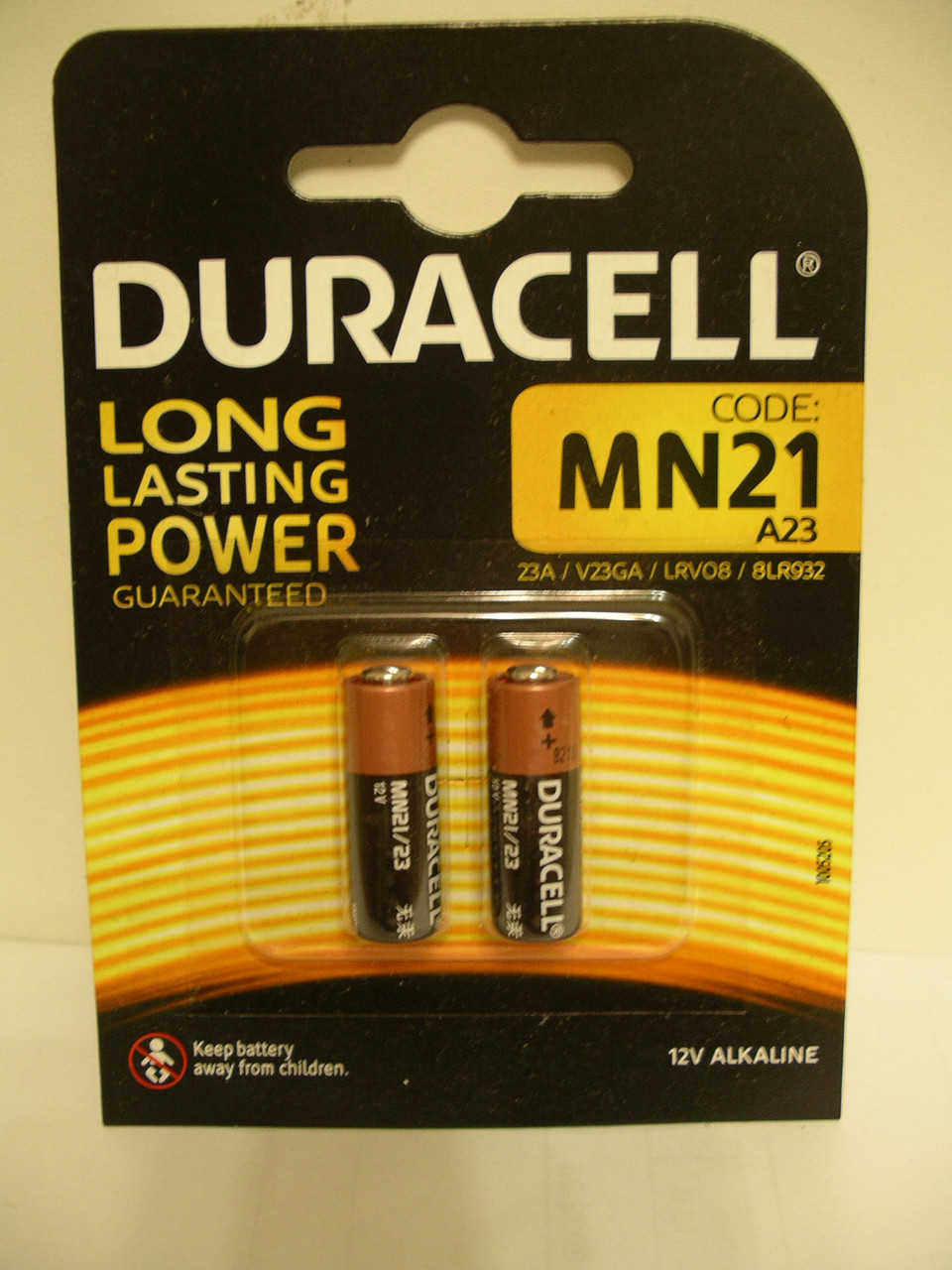 Батарейка DURACELL MN21, A23, цена за 2 штуки - фото 1 - id-p1066229007