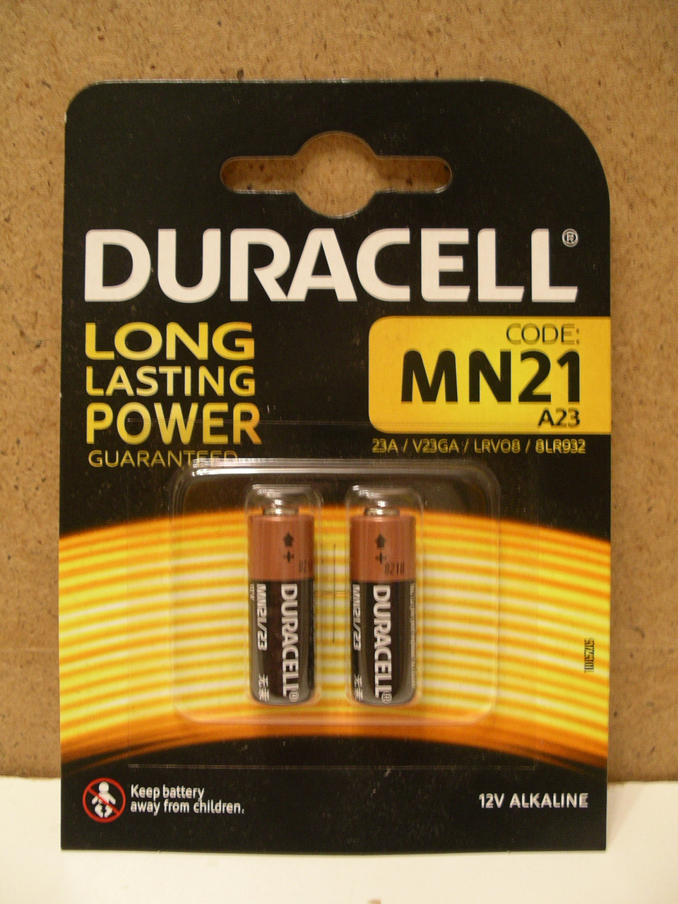 Батарейка DURACELL MN21, A23, цена за 2 штуки - фото 3 - id-p1066229007