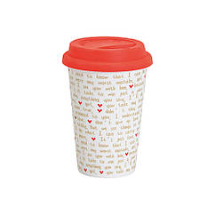 Термокружка "Mug to go love" червона, біла