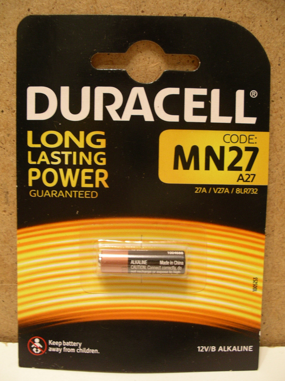 Батарейка DURACELL MN27, A27, 1 штука, фото 1