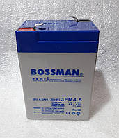 Аккумуляторы свинцово кислотные BOSSMAN profi 6v4.5a