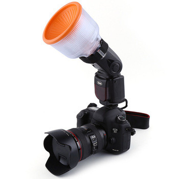 Розсіювач — лайсфера SHOOT Lambency Flash Diffuser (біла, срібна та жовтогаряча вставки) (XT-508), фото 1