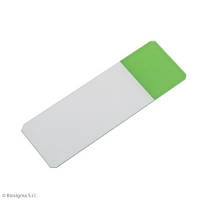 Скло предметне 26х76 мм зі шліфованим краєм з полем для запису зеленим (50 шт)