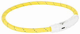 Нашийник що світиться 45 см M-L Trixie Safer Life USB жовтий